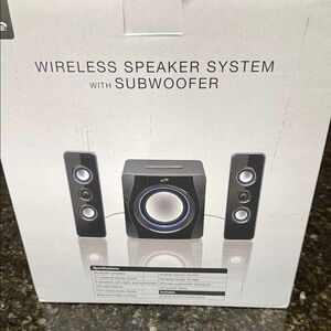 Wireless Speaker System with Subwoofer - Black